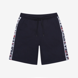 Fila Logo Tape Series - Miesten Shortsit - Laivastonsininen | FI-49367